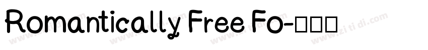 Romantically Free Fo字体转换